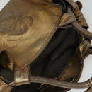 LOEWE Nappa Aire Hand Bag Leather Bronze Gold Auth 140794-6