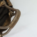 LOEWE Nappa Aire Hand Bag Leather Bronze Gold Auth 140794-7