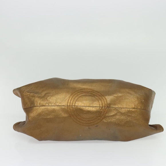 LOEWE Nappa Aire Hand Bag Leather Bronze Gold Auth 140794