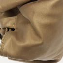 LOEWE Nappa Aire Hand Bag Leather Beige Gold Auth 140795-15