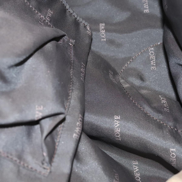 LOEWE Nappa Aire Hand Bag Leather Beige Gold Auth 140795