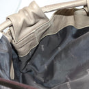 LOEWE Nappa Aire Hand Bag Leather Beige Gold Auth 140795-19