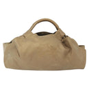 LOEWE Nappa Aire Hand Bag Leather Beige Gold Auth 140795-13