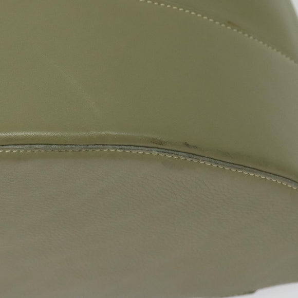 LOEWE Anton Shoulder Bag Leather Green Gold Auth 140796