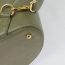 LOEWE Anton Shoulder Bag Leather Green Gold Auth 140796-9