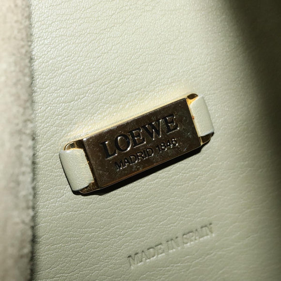 LOEWE Anton Shoulder Bag Leather Green Gold Auth 140796