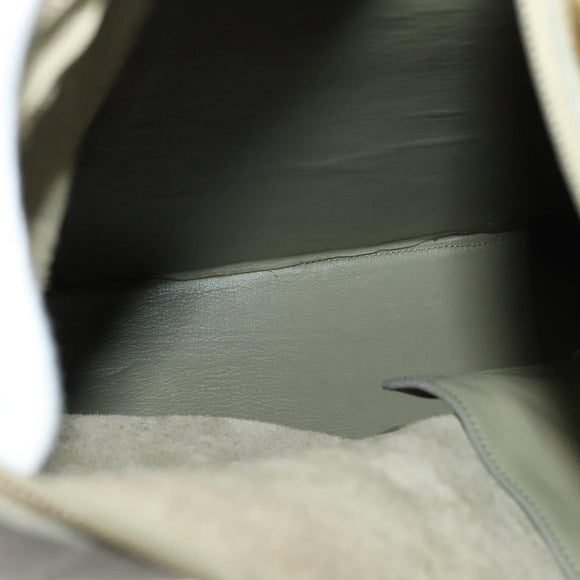 LOEWE Anton Shoulder Bag Leather Green Gold Auth 140796