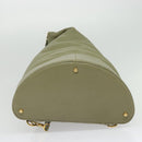 LOEWE Anton Shoulder Bag Leather Green Gold Auth 140796-5