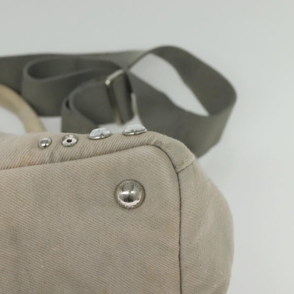 PRADA Bijoux Kanapa MM Tote Bag Canvas 2way Gray Auth 140797