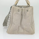 PRADA Bijoux Kanapa MM Tote Bag Canvas 2way Gray Auth 140797-4