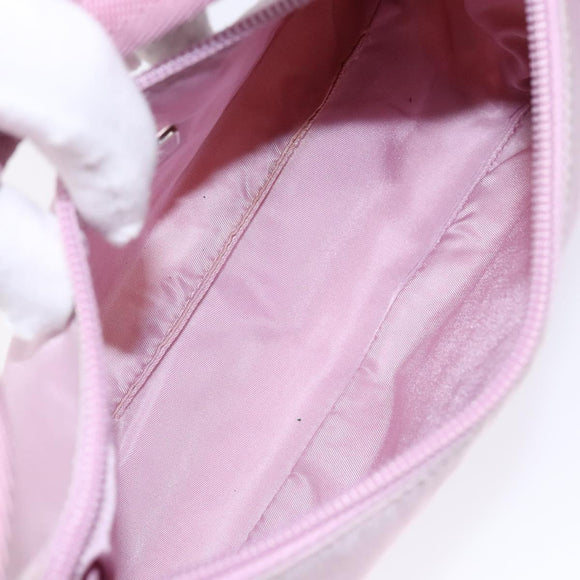 PRADA Hand Bag Nylon Pink Auth 140798