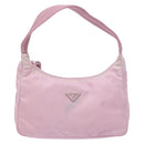 PRADA Hand Bag Nylon Pink Auth 140798-13