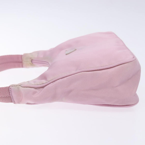 PRADA Hand Bag Nylon Pink Auth 140798