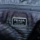 PRADA Tote Bag Nylon Black Silver Auth 140799-10