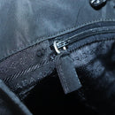 PRADA Tote Bag Nylon Black Silver Auth 140799-18