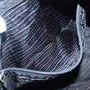 PRADA Tote Bag Nylon Black Silver Auth 140799-22