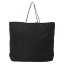 PRADA Tote Bag Nylon Black Silver Auth 140799-2