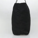 PRADA Tote Bag Nylon Black Silver Auth 140799-4