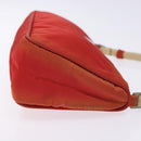 PRADA Accessory Pouch Nylon Red Silver Auth 140805-4