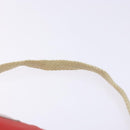 PRADA Accessory Pouch Nylon Red Silver Auth 140805-8