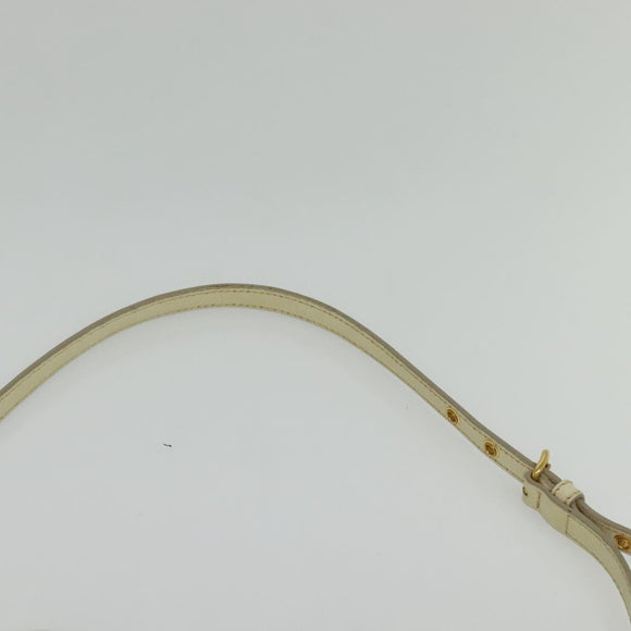 Miu Miu Hand Bag Leather 2way Ivory Gold Auth 140806