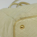 Miu Miu Hand Bag Leather 2way Ivory Gold Auth 140806-15