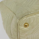 Miu Miu Hand Bag Leather 2way Ivory Gold Auth 140806-17