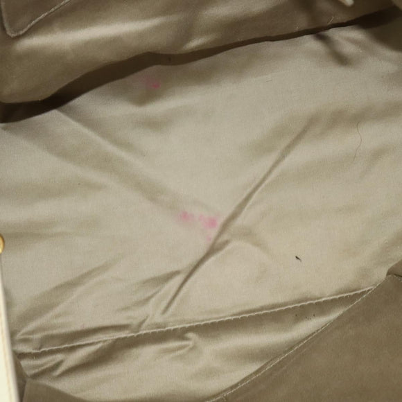 Miu Miu Hand Bag Leather 2way Ivory Gold Auth 140806