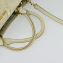Miu Miu Hand Bag Leather 2way Ivory Gold Auth 140806-7