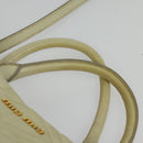 Miu Miu Hand Bag Leather 2way Ivory Gold Auth 140806-8