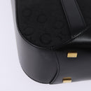 CELINE C Macadam Canvas Tote Bag Black Gold Auth 140814-9