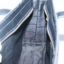 CELINE C Macadam Canvas Tote Bag Black Gold Auth 140814-19