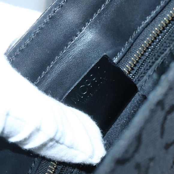 CELINE C Macadam Canvas Tote Bag Black Gold Auth 140814