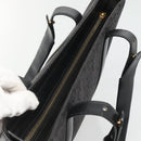 CELINE C Macadam Canvas Tote Bag Black Gold Auth 140814-5