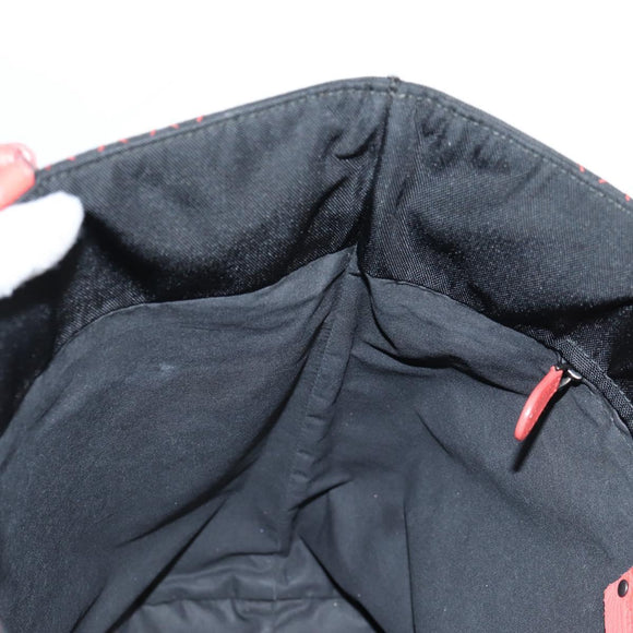 BOTTEGA VENETA Tote Bag Nylon Black Red Auth 140820V