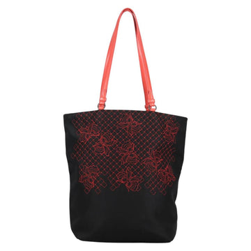 BOTTEGA VENETA Tote Bag Nylon Black Red Auth 140820V - 0