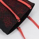 BOTTEGA VENETA Tote Bag Nylon Black Red Auth 140820V-6