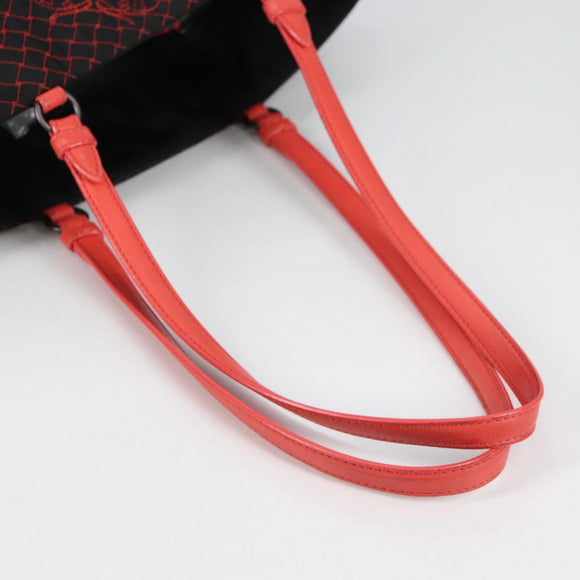 BOTTEGA VENETA Tote Bag Nylon Black Red Auth 140820V