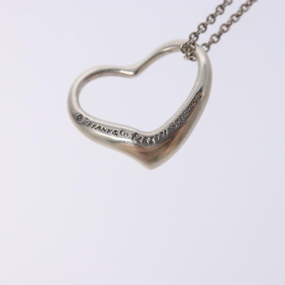 TIFFANY&Co. Open Heart Necklace Ag925 Silver Auth 140822