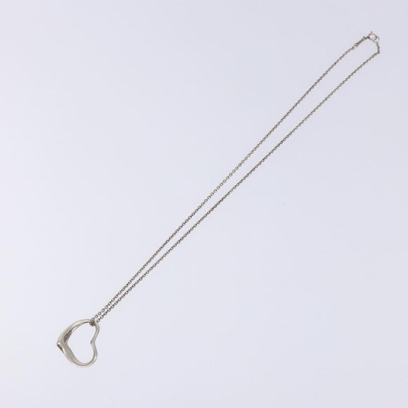 TIFFANY&Co. Open Heart Necklace Ag925 Silver Auth 140822