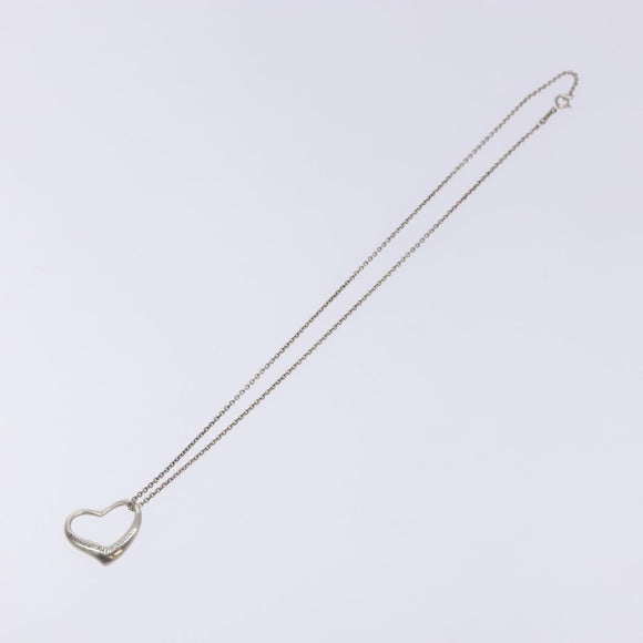 TIFFANY&Co. Open Heart Necklace Ag925 Silver Auth 140822