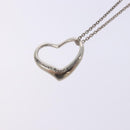 TIFFANY&Co. Open Heart Necklace Ag925 Silver Auth 140822-9