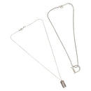 Christian Dior Necklace metal 2Set Silver Auth 140824-1