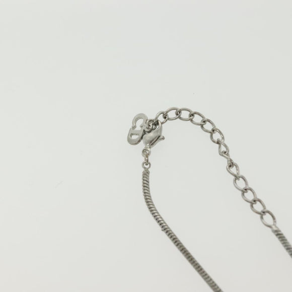 Christian Dior Necklace metal 2Set Silver Auth 140824