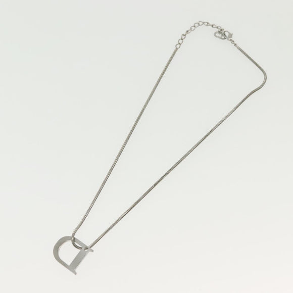 Christian Dior Necklace metal 2Set Silver Auth 140824