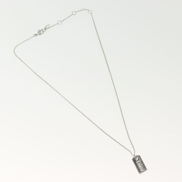 Christian Dior Necklace metal 2Set Silver Auth 140824