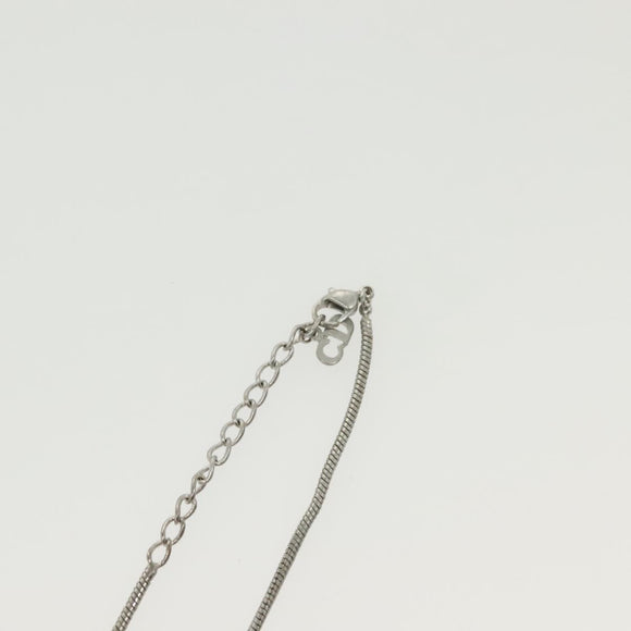 Christian Dior Necklace metal 2Set Silver Auth 140824
