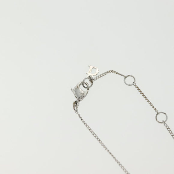 Christian Dior Necklace metal 2Set Silver Auth 140824