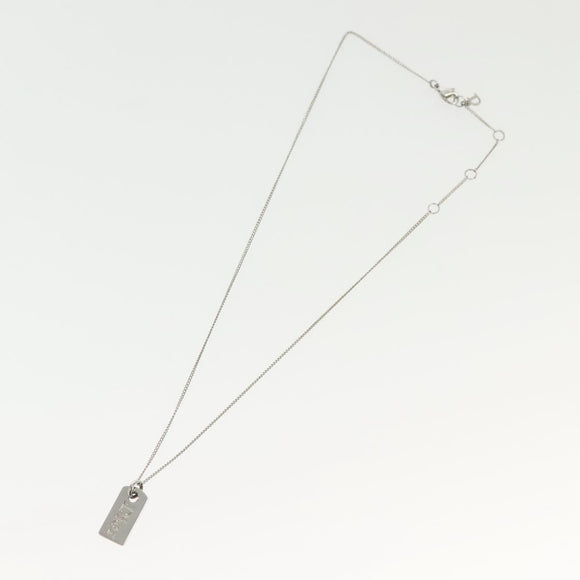 Christian Dior Necklace metal 2Set Silver Auth 140824