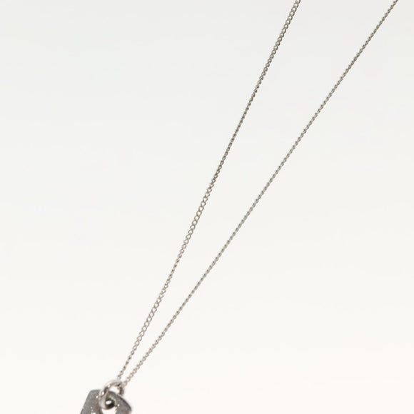 Christian Dior Necklace metal 2Set Silver Auth 140824